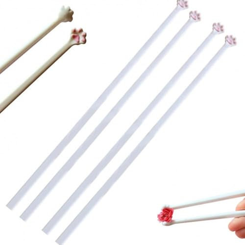 Cat Paw Chopsticks,Reusable Lightweight Anti Slip Grip Edible Chopsticks,Unique Cute Pink Paw Prints,Kitty Themed Meowgicchopsticks Gift For Cat Lovers,For Kitchen,Home,Hotel, Restaurant,Party