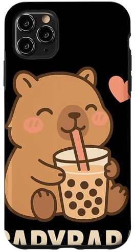 Capybara Mit Bubble Tea Kawaii Süßes Tier CAPYBARA Bubble Hülle für iPhone 11 Pro Max