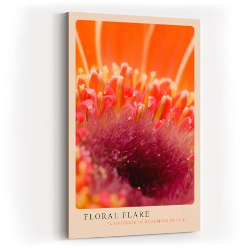 Paul Sinus Wandbild 60x90cm Blume Makro orange pink Nahaufnahme Detail Floral Flare