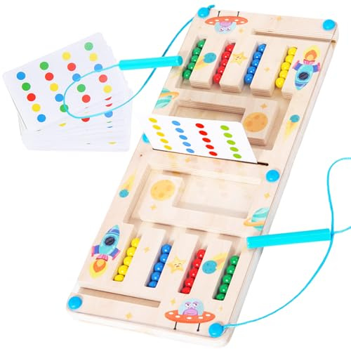 Montessori Spielzeug ab 2 3 4 5 6 Jahre, Magnetspiel Labyrinth, Magnete Kinder Motorikspielzeug Magnet Spiel, Motorikspielzeug Sortierspiel, Holzspielzeug Geschenk für 2 3 4 Jahr Jungen Mädchen