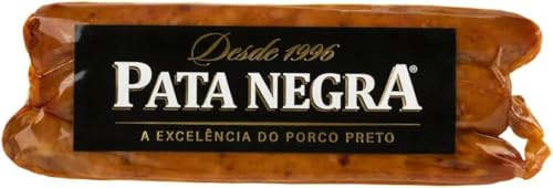 Chorizo Fino aus schwarzem Iberico-Schweinefleisch Pata Negra 150 g – 3er-Pack – Gourmet-Wurstwaren aus trockener Reifung – Traditionelle Iberico-Wurst, vakuumverpackt