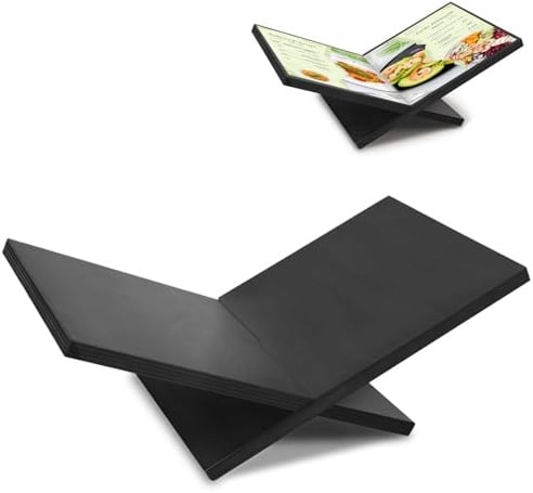 Porte Livre Bois Massif, Présentoir-Livre de Table Basse, Support de Lecture Portable pour Livre de Cuisine, Support Livre Ouvert pour l'Affichage et la Lecture, Adapté à l'Art, Cuisine