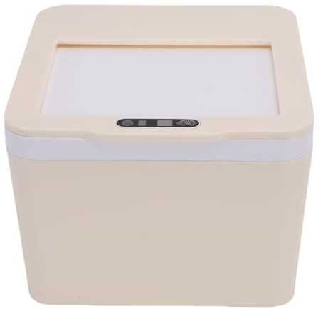 Jeffergarden Desk Mini Trash Can 4L Automatic Sensor Countertop Waste Bin, ABS Motion Sensor Garbage Can with Smart Lid for Office Desk Makeup Table Bathroom