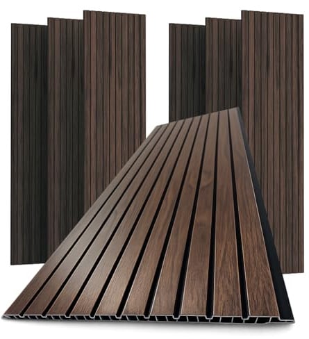 eacommerce | Pannello decorativo da parete con doghe, 30x120 cm, Noce, PVC, conf. 10 pezzi | Leggero, facile da installare, effetto legno 3D, resistente all’umidità | Ideale per rivestimento murale