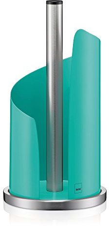 Kela 11199 Küchenrollenhalter, 15 cm Durchmesser, Edelstahl/Metall, Stella, Pastelltürkis