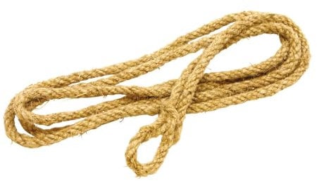 Dönges Bindestrang, 2 m, Ø ca. 8 mm (Hanfseil Seil), Hanfgarn, eine Seite mit Augenspleiß