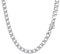 PROSTEEL Herren Halskette Edelstahl Panzerkette 6mm Breite schwer Glieder Link Gliederkette Herren Hip-Hop Kette, 76CM lang, Silber