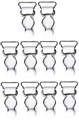 Sharplace 10er Pack Schnuller Clips Metallklammern Schnullerhalter Clips KinderKinderlätzchen Spielzeughalter