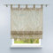 HongYa Raffrollo mit Schlaufen Transparente Raffgardine Voile Schlaufenrollo Küche Kleinfenster Gardine mit Äste Muster H/B 140/140 cm Sand