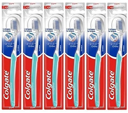 Colgate Ortho Zahnbürste, weich, kompakt, 6 Stück