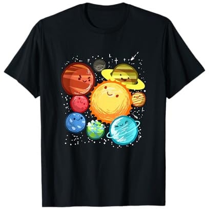 Shirt-o-Topia Sonnensystem Milchstraße Geschenk Für Astronomen T-Shirt, Herren, Astronomie-Enthusiasten, Erwachsene, Unisex, Kurzarm, T-Shirt, Schwarz, S