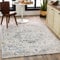 Surya Tampa Vintage Teppich groß - Orientalischer Teppich Wohnzimmer 200x274 cm, Esszimmer, Schlafzimmer - Boho Teppich, Kurzflor Teppich für einfache Pflege - Muster Teppich in Blau und Creme