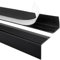 Nez de marche profilé d'escalier, PVC, adhésif et antidérapant, noir, 50x42, 150cm, RGP