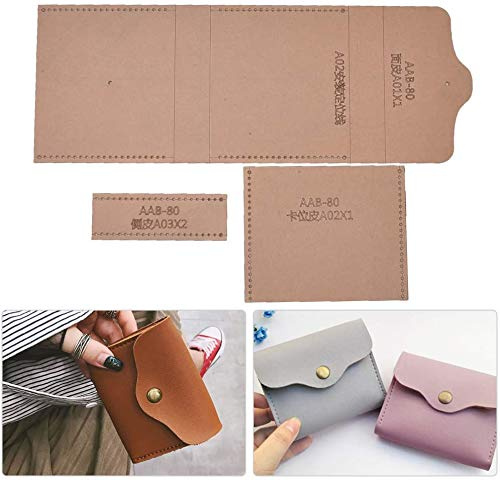 Coin Purse Template Set, Acryl Coin Purse Wallet Vorlage DIY handgefertigte Lederform Handtasche Herstellung Vorlage für BrieftascheZubehör