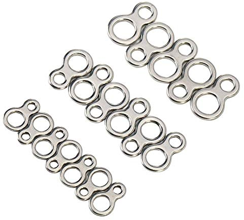 MAGT Angeln Abbildung 8 Ringe, 60 Stück Edelstahl Angeln Split Ringe Solides Angeln Abbildung 8 Jiggingringe Angeln Köder Tackle Zubehör