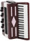 Miniatur Akkordeon Modell 6CM aus Holz rot Instrumentalmodell mit zarten Box Musical