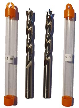 jjw-germany HSS-G Precision Wood Drill Bit Spiral Drill Diameter 9.5 mm Pack of 2