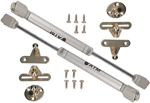 KOTARBAU® 2er Set Klappenbeschlag Gasdruckfeder 100 N Möbel Stoßdämpfer Küchenschrank Gasfeder Dämpfer Schranktür Softclose Türdämpfer Tür Dämpfung Silber Gasdruckdämpfer