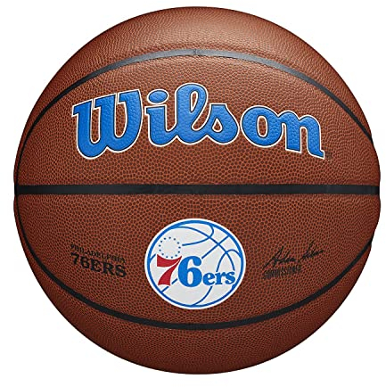 Wilson Basketball TEAM ALLIANCE, PHILADELPHIA 76ERS, Indoor/Outdoor, Mischleder, Größe: 7