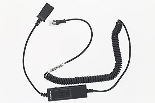 TELLUR Adapterkabel QD auf RJ11 für Headset Voice 510N/520N, Spiralkabel Erweiterbar auf 2,95m