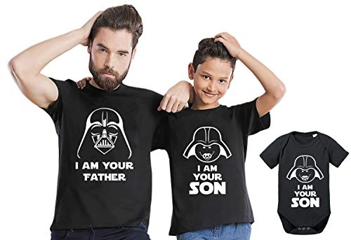 IAM Your Father Son - Partner - T-Shirt Papa Vater Sohn Kind Baby Strampler Body Partnerlook