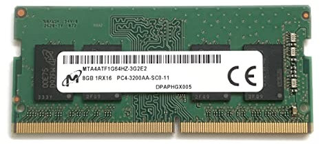 Micron 8GB SODIMM DDR4 3200 PC4 1Rx16 MTA4ATF1G64HZ-3G2 260 Pin SO-DIMM Laptop Notebook RAM Memory for Dell HP Lenovo and Other Systems
