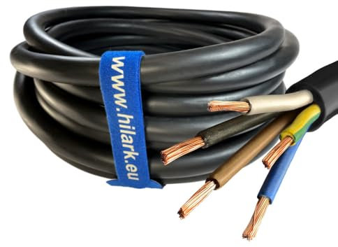 Hilark 5-adriges Kabel 4 mm² H05RR-F 5x4 mm2 (5 g4 mm²) 25m schwarz