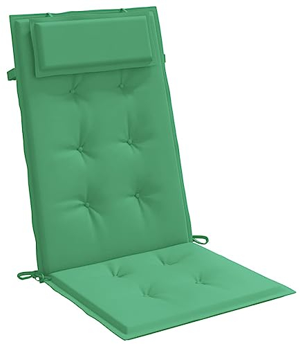 vidaXL Hochlehner Auflage 2 STK., Sitzkissen für Gartenmöbel Hocker Ottomanen, Wasserabweisendes Sitzpolster, Sitzauflage Stuhlauflage, Grün Oxford Gewebe