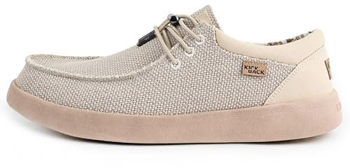 Kickback Haven Shoes - Mocassins pour Hommes - Couleur Off White - Chaussures légères à Lacets pour Hommes - Chaussures Confortables pour Hommes - Chaussures à Enfiler pour Hommes - Taille EU 44