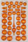 39 TLG. Glas-Weihnachtskugeln Set in Ice Orange Gold Goldener Stern - Christbaumkugeln Set - Weihnachtsschmuck-Christbaumschmuck