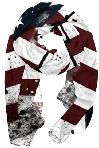 VTGHDEEQ Schal für Damen,Damenschal,Kopftuch für Damen,schwarz weiße usa flagge