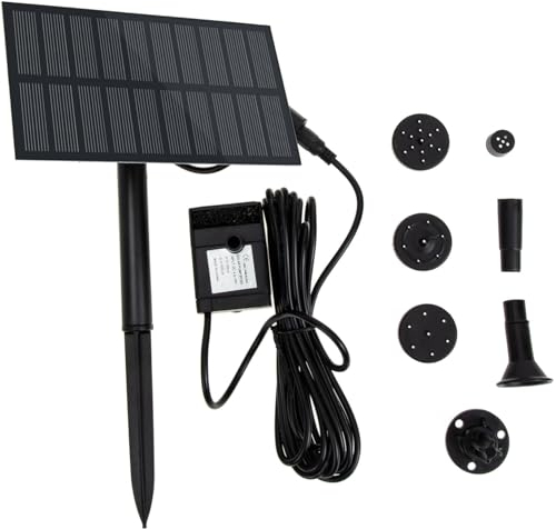 Sosoport Solar Wasserbrunnen Mit Solar Wasserpumpe Für Garten Und Vogelbad Energiesparend Und Vielseitig Einsetzbar in Teichen Und Gärten
