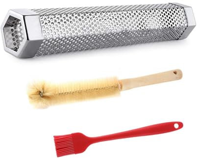 12 Pollici Tubo Affumicatore,Tubo affumicatore in Pellet, Tubo Affumicatore Affumicatore Barbecue Acciaio Inox, per Barbecue a Gas Elettrico e a Carbone, Hexagon Tube per Qualsiasi Griglia a Carbone