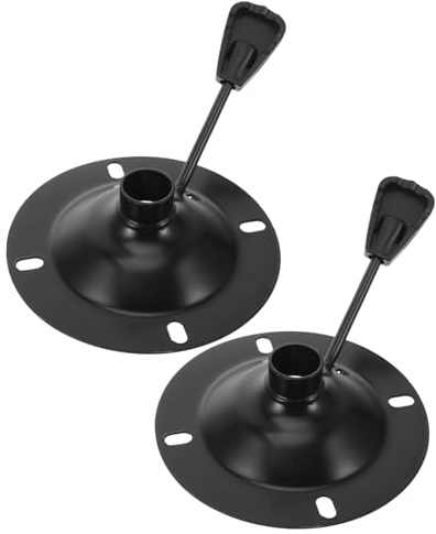 HOODANCOS 2 Stück Stuhllift Tablett Stuhllift Hebel Drehplatte Stuhl Drehsteuerung Basis Sitzbodenplatte 360° Hocker Drehbasis Lager Ersatz Für Stuhl Drehplatte Gaming Stuhl