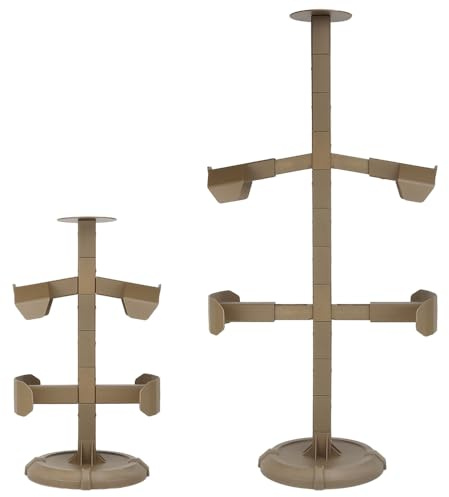 Gunyoo Support d'équipement Tactique Casque Gilet Ceinture Présentoir Support d'équipement Étagère de Magasin Organisateur réglable pour l'entraînement Militaire (Marron)