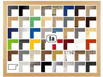 Multicolore Bilderrahmen Posterrahmen Puzzlerahmen 36,5x49,5 cm Buche Dekor 49,5x36,5 cm mit weisser Rückwand und klarem Acrylglas