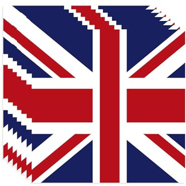 20Pcs Union Jack Napkins Serviettes,VJ Day 80th Anniversary Decorations Napkins,British Tissue United Kingdom Napkin Great Britain Napkins UK Flag Paper Napkins for Union Jack Royal Party Supplies