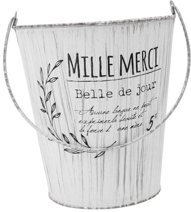 DIKACA 1Stk Blumentopf blumenampeln Blumentöpfe Dekoration Krug Krug Vase Künstliche Pflanze Kunstpflanzen drinnen Blumenarrangement-Eimer dekorativer Blumenkübel Verzinktes Blech