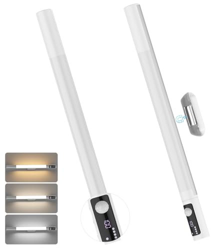 OWill Under Cabinet Kitchen Lights, Motion Sensor Lights, 44 LED 2000mAh Battery Display Under Cupboard Kitchen Lights with Magnetic, 50cm USB-C Rechargeable Night Lights for Kitchen and Wardrobe