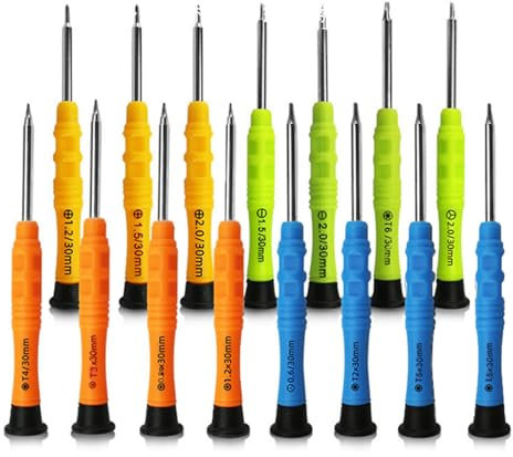 15 PCS Mini Screwdriver Set, Precision Repair Screwdriver Set with Micro Slotted Flathead Phillips Star Screwdrivers in Different Size for Watches Eyeglasses Computer Phone Electronics Clocks Jewelry