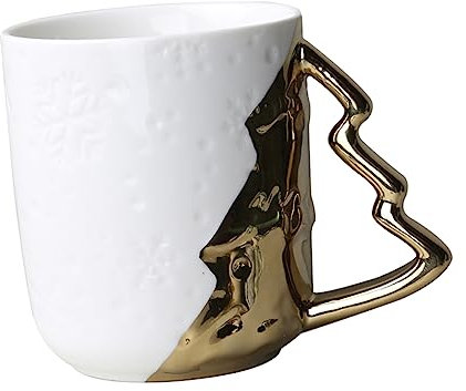 Alipis Unbreakable Christmas Tree Cup Colorful Ceramic Water Mug for Coffee Xmas Tree Design Mug Holder