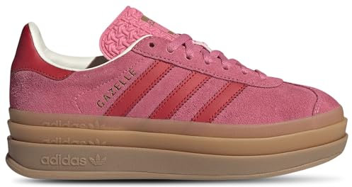 Adidas Gazelle Bold J Big Kid Sneaker, Gomma Rosa, Rossa, 7 US Women/6 US Men