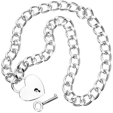 Yardenfun Heart Lock Necklace for Women Padlock Pendant Choker Couples Jewelry Key for Valentine's Day Anniversary