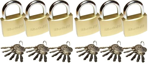 Work-it Brass Padlock Set (Packung mit 2)