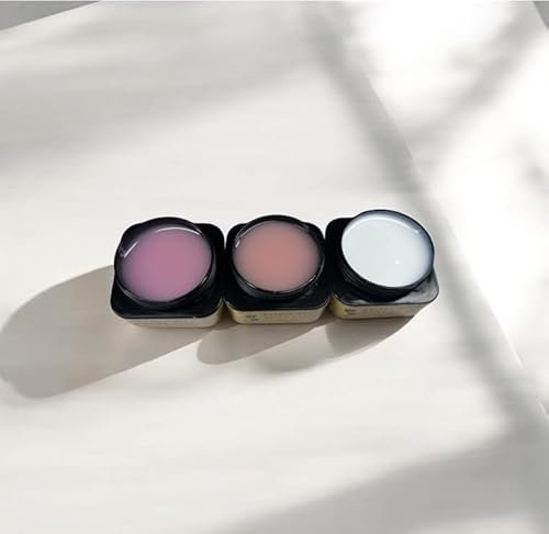 SANS TPO - Kit de Gel Construction/Builder Gel, 3 x 30 ml, Milky Rose, Beige, Blanc, nails product