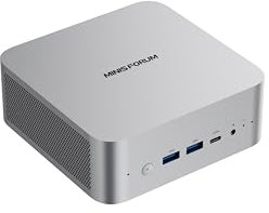 MINIS FORUM AI X1 Mini PC, AMD Ryzen 7 255 8-Core 16-Thread-Prozessor mit bis zu 4,9 GHz, AMD Radeon 780M, 32 GB DDR5 / 1 TB SSD, HDMI/DP/USB 4 x 2/2,5G RJ45, USB 3.2 x 2, WiFi 7, Bluetooth 5.4