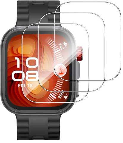 Lutree per Huawei Watch Fit 4 Pro Vetro Temperato, 3 Pezzi Durezza 9H HD Pellicola Protettiva, Anti-Impronte Anti-Graffio Senza Bolle Protezione Schermo