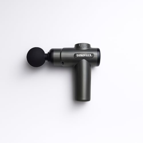 TT RP DynoFlex Massagepistole - Tiefengewebe-Muskelmassagegerät mit LCD-Touchscreen, leiser Motor & mehreren Köpfen, tragbare Percussion-Therapie für Rücken-, Nacken- und Schultererholung