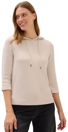Damen Hoodie Shirt in Rippstruktur