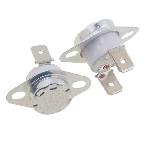 BUTPDYPEP 1PCS KSD302 16A 250V 40-300 Gradi Ceramica KSD301 Normalmente Chiuso Aperto Termostato Interruttore di Temperatura 65C 85C 95C 120C 150C 260C 300C(Normal Open(No),80C)